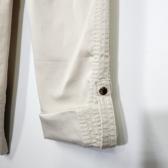 Chico's Crop Pants Women's Size .5 US Small 6 Ultimate Fit Luxe Twill Utility - Picture 6 of 11